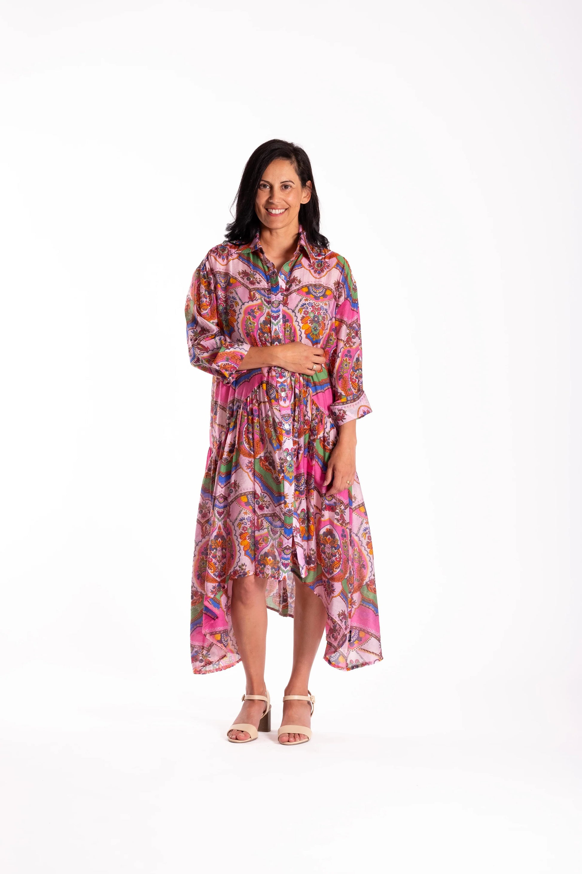 JELLICOE EMPIRE SHIRT DRESS - WALLPAPER - THE VOGUE STORE