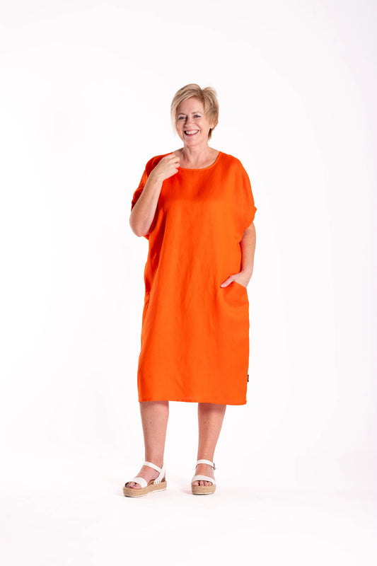 JELLICOE SOFIA DRESS - ORANGE - THE VOGUE STORE