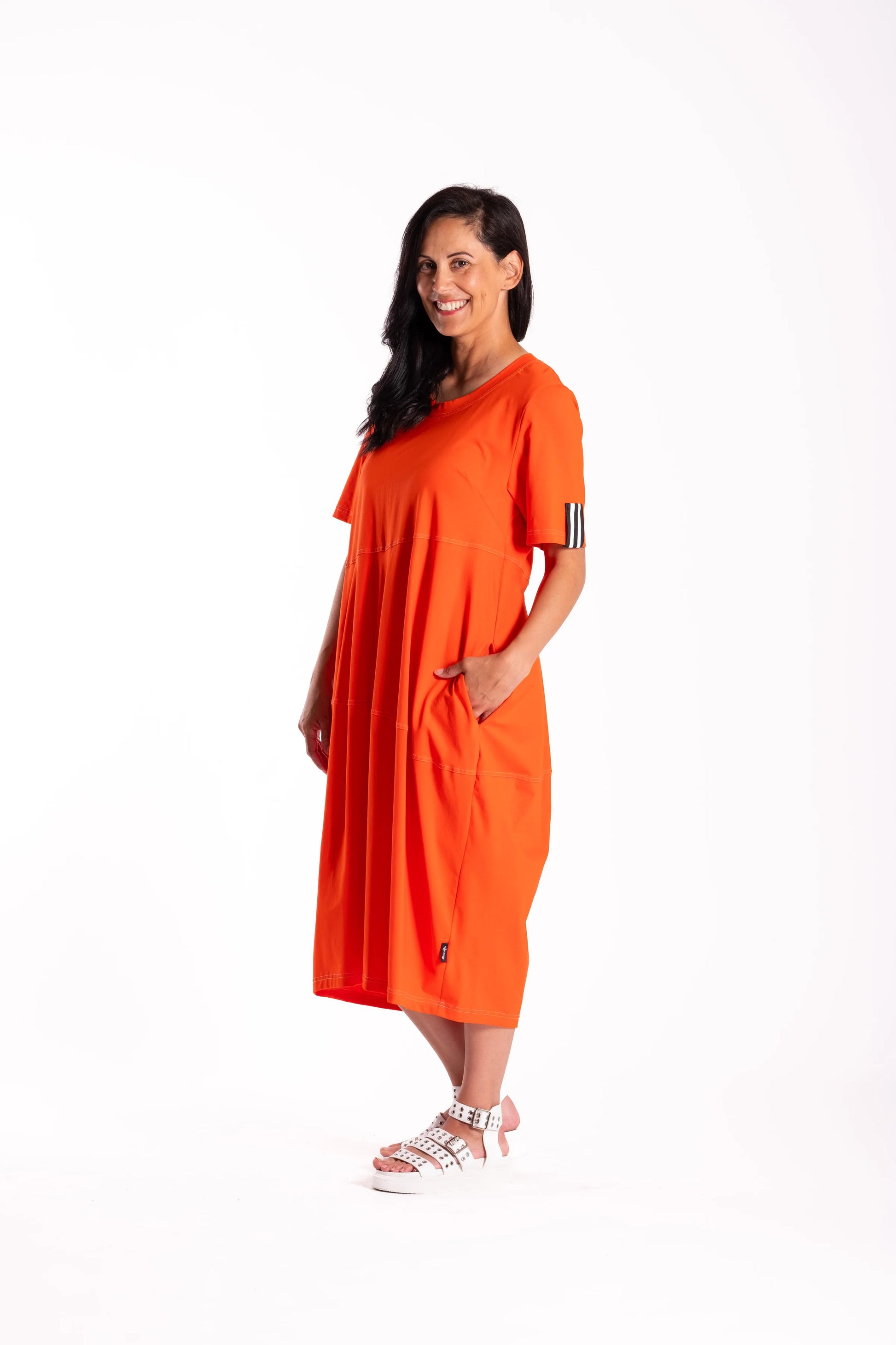JELLICOE CHELSIE DRESS - ORANGE - THE VOGUE STORE