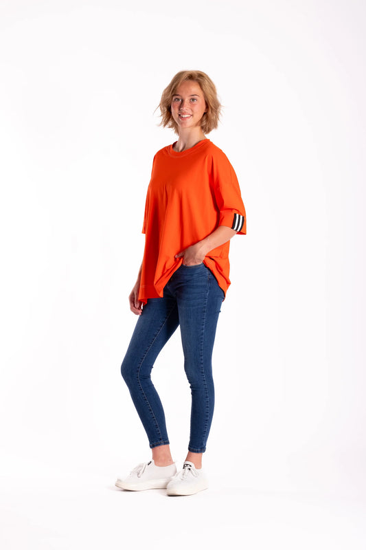 JELLICOE BOX TEE - ORANGE - THE VOGUE STORE