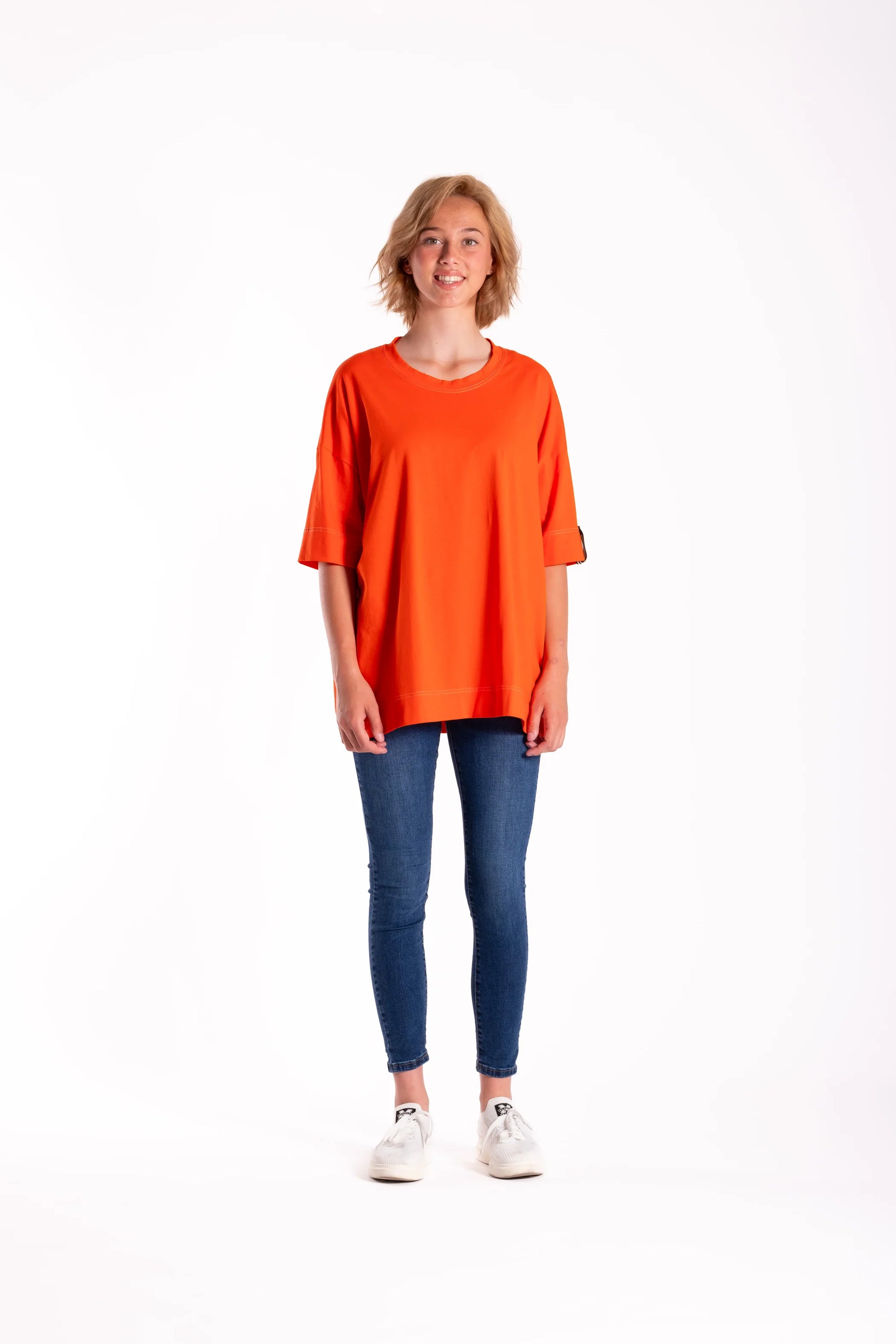 JELLICOE BOX TEE - ORANGE - THE VOGUE STORE