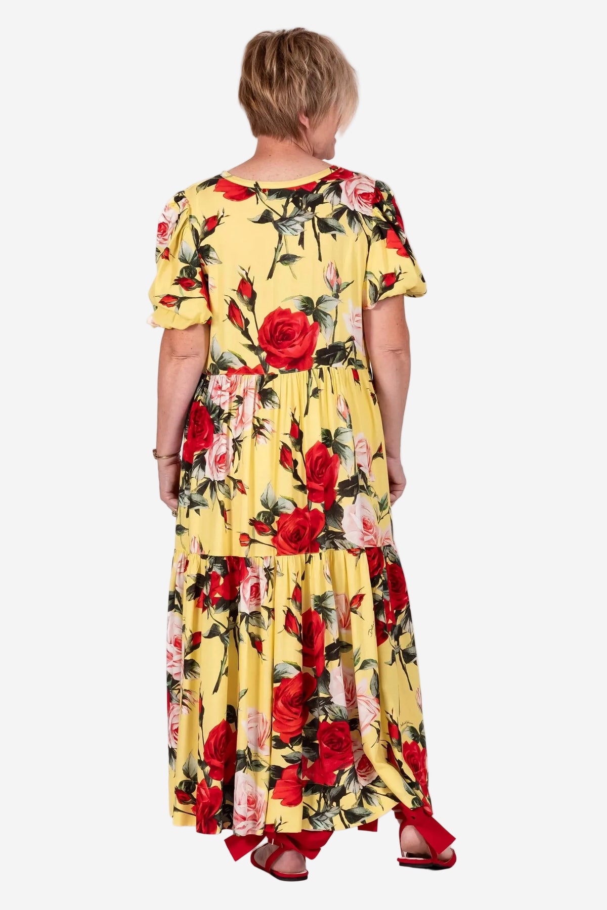 JELLICOE TIERED DRESS - SUNLIGHT ROSE - THE VOGUE STORE