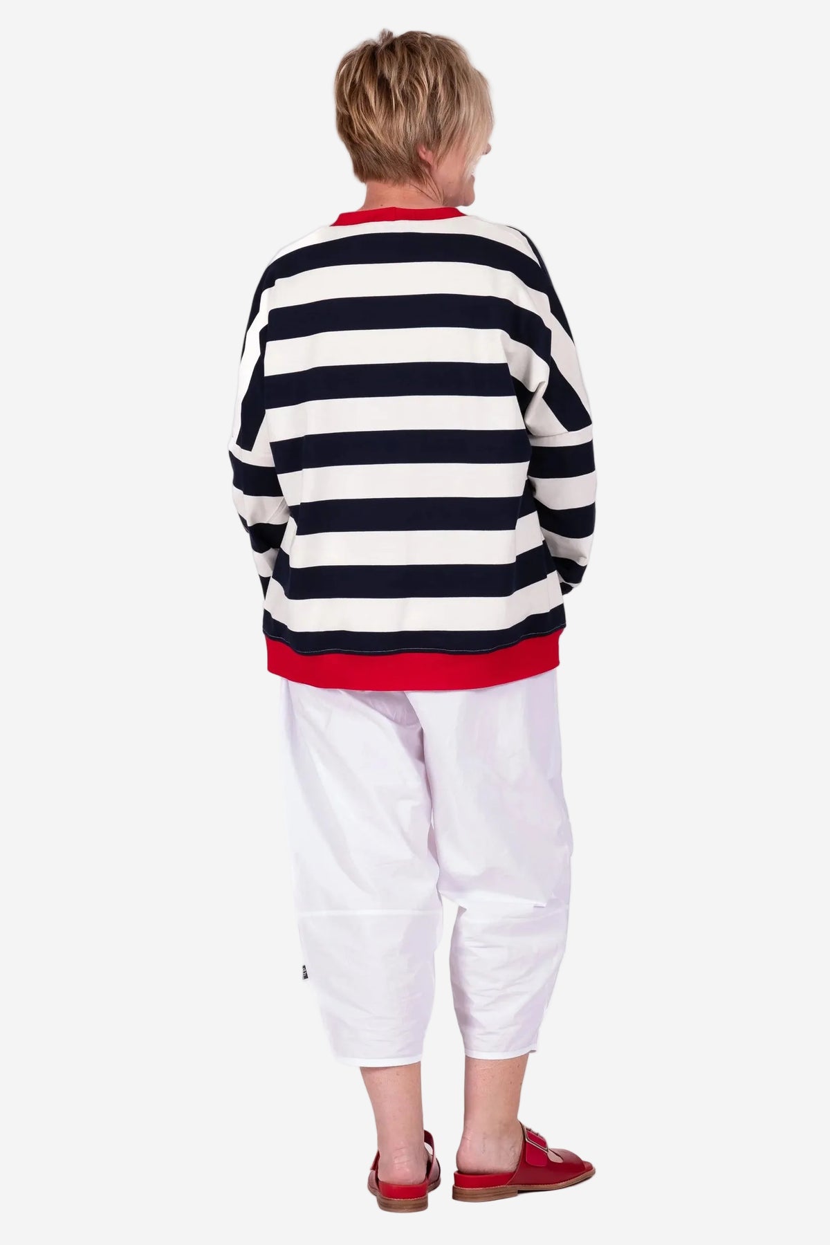 JELLICOE SWEATSHIRT - NAVY STRIPE - THE VOGUE STORE