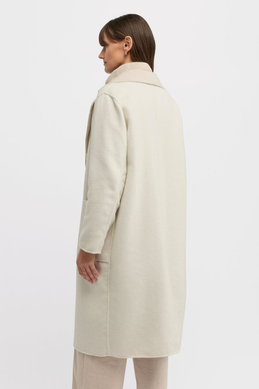 YARRA TRAIL TWAIN COAT - ALMOND/ECRU - THE VOGUE STORE