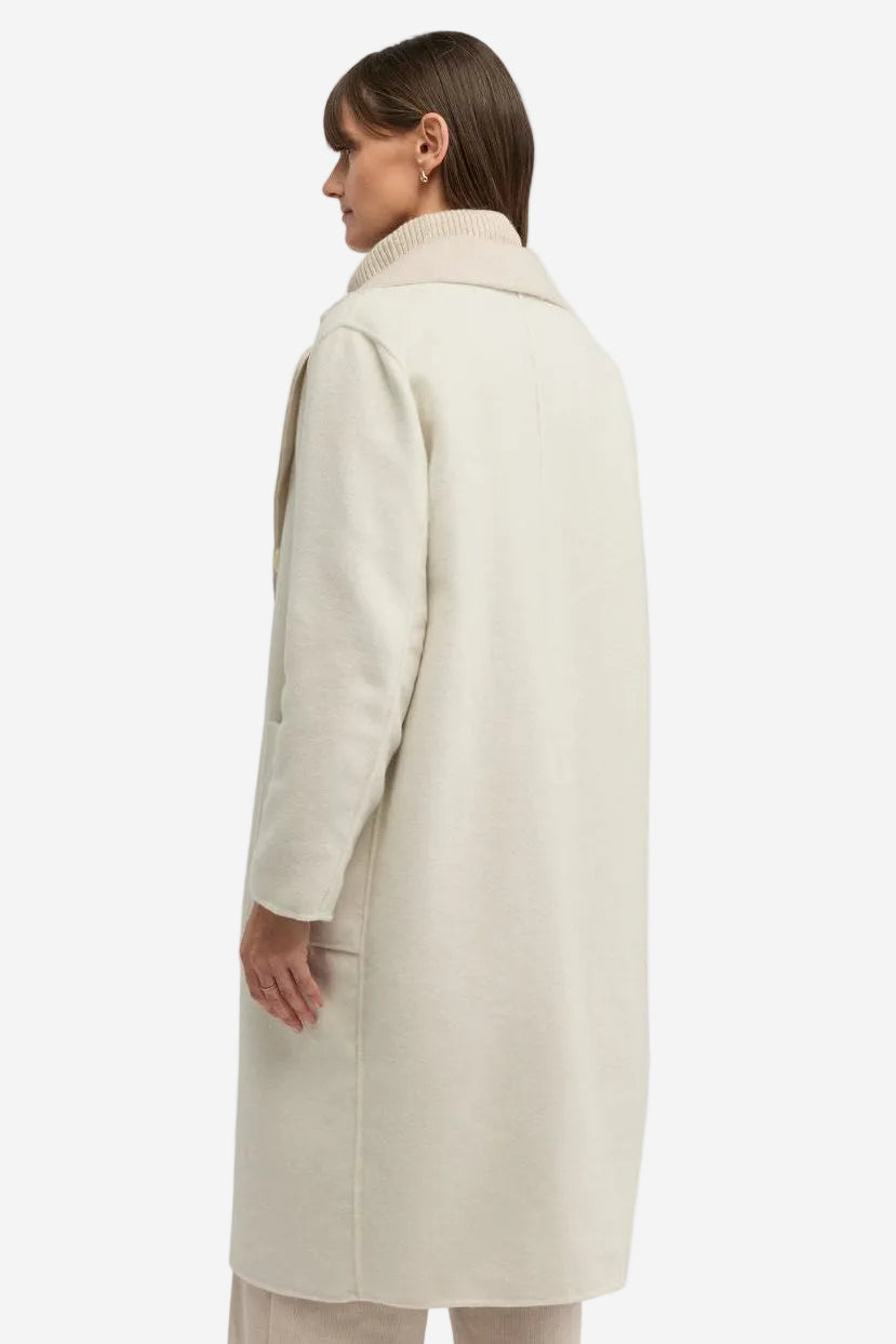 YARRA TRAIL TWAIN COAT - ALMOND/ECRU - THE VOGUE STORE