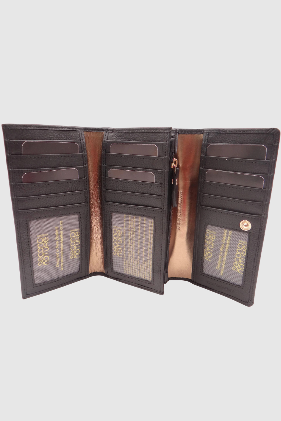SECOND NATURE LARGE WOMENS WALLET - BLACK - THE VOGUE STORE