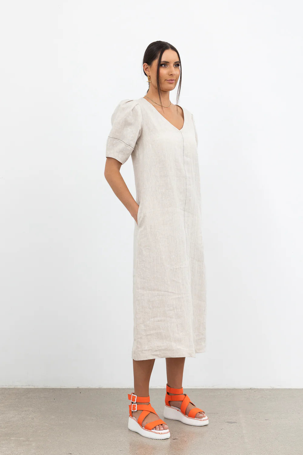 STYLE X LAB CHANCE DRESS - OATMEAL - THE VOGUE STORE