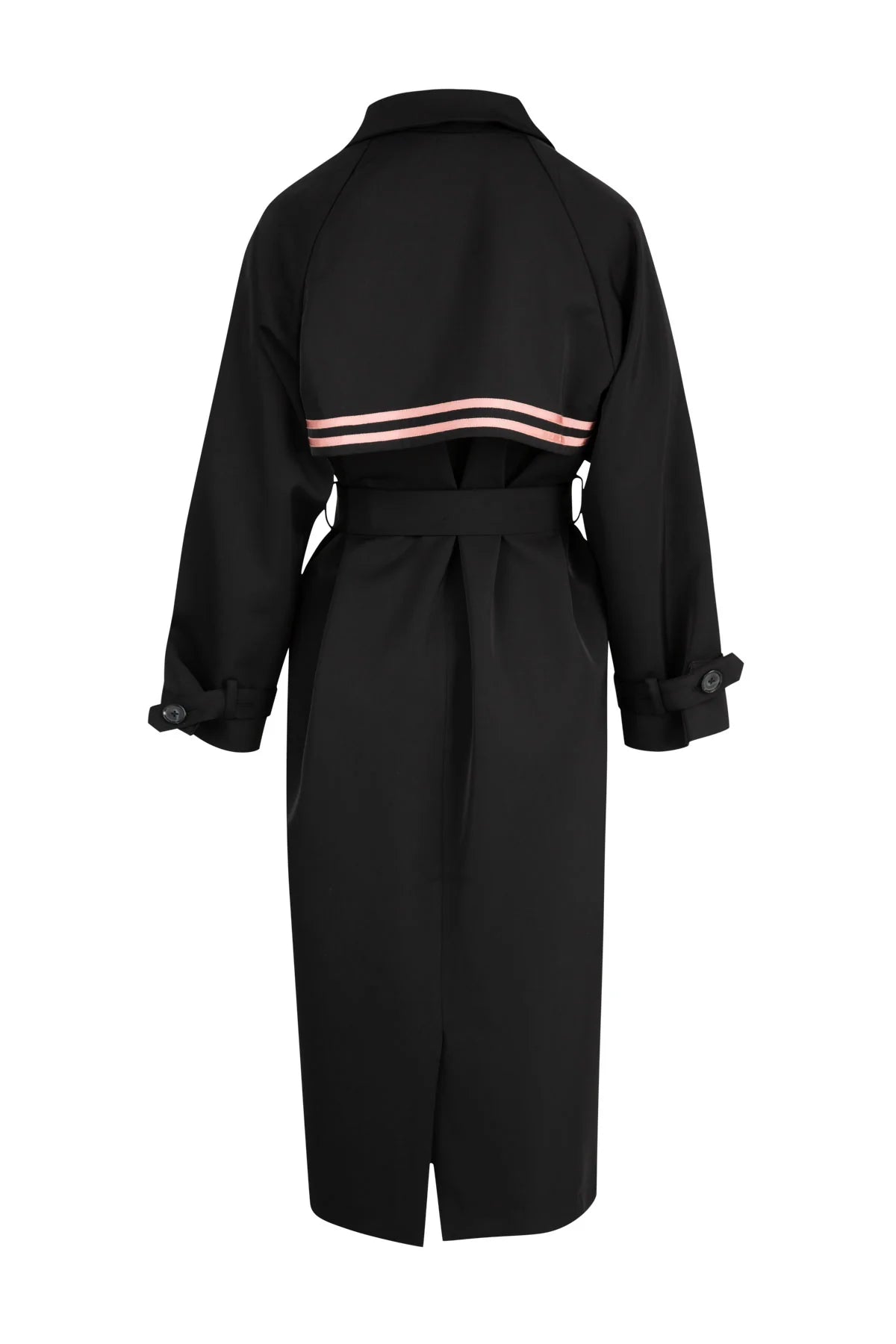 COOP TRENCH CONNECTION COAT - BLACK - THE VOGUE STORE
