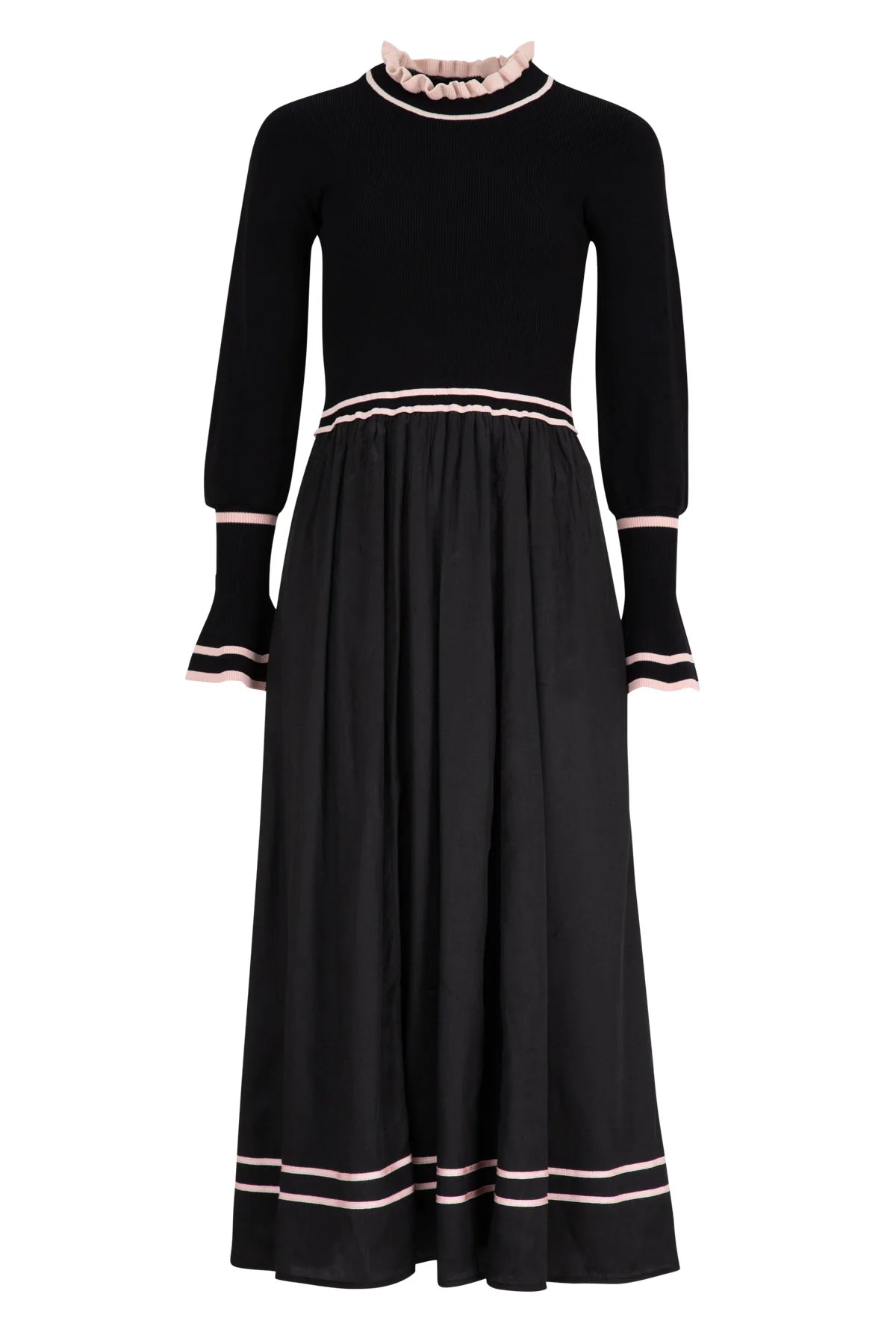 COOP HIGH EXPECTATIONS DRESS - BLACK & PINK - THE VOGUE STORE