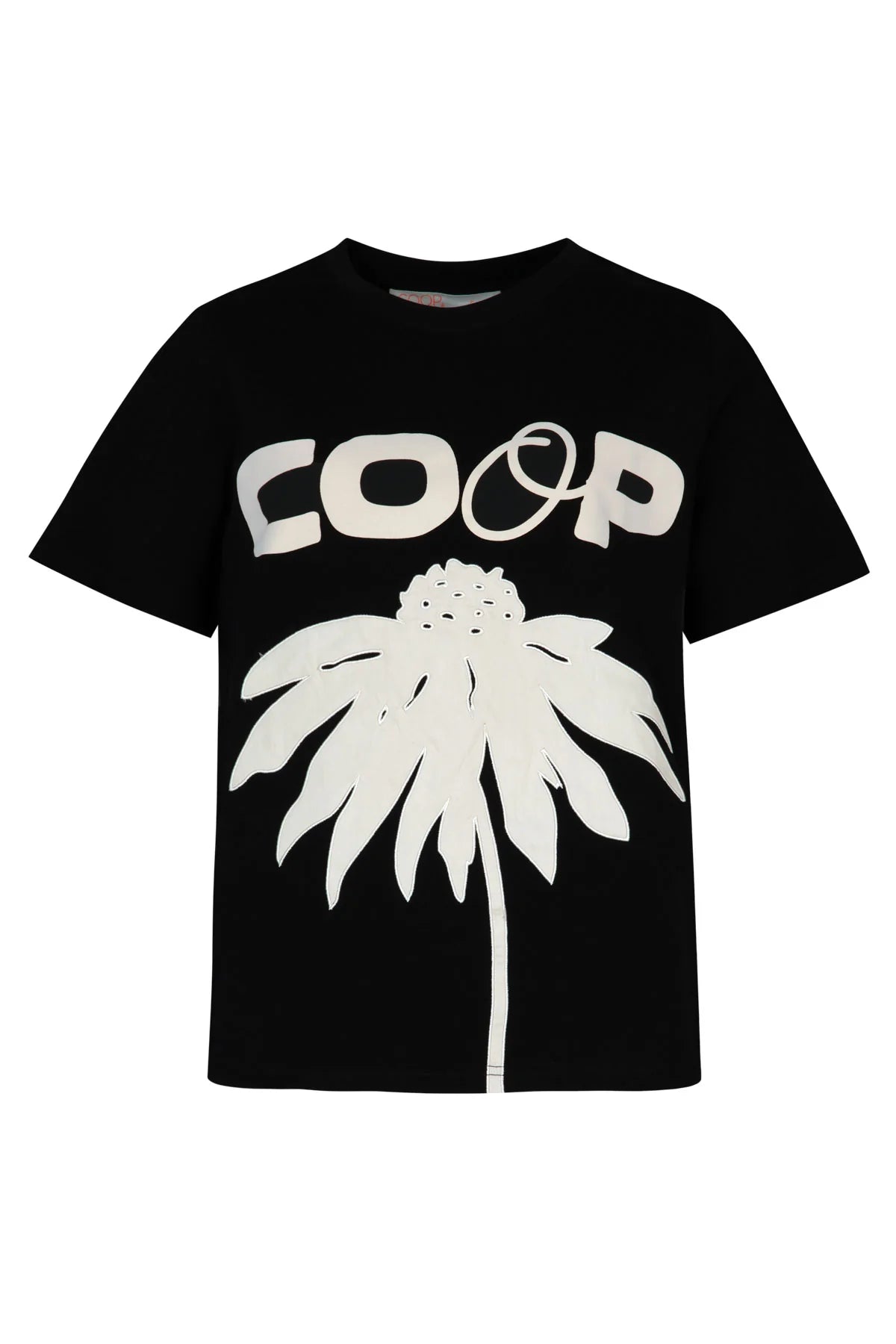 COOP BLOOM SERVICE T-SHIRT - BLACK & CREAM - THE VOGUE STORE