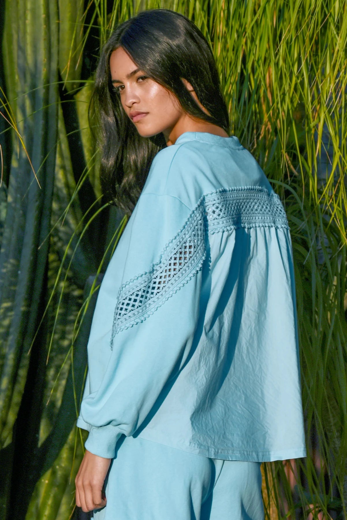 COOP SWEATER THAN HONEY SWEATSHIRT - BLUE - THE VOGUE STORE