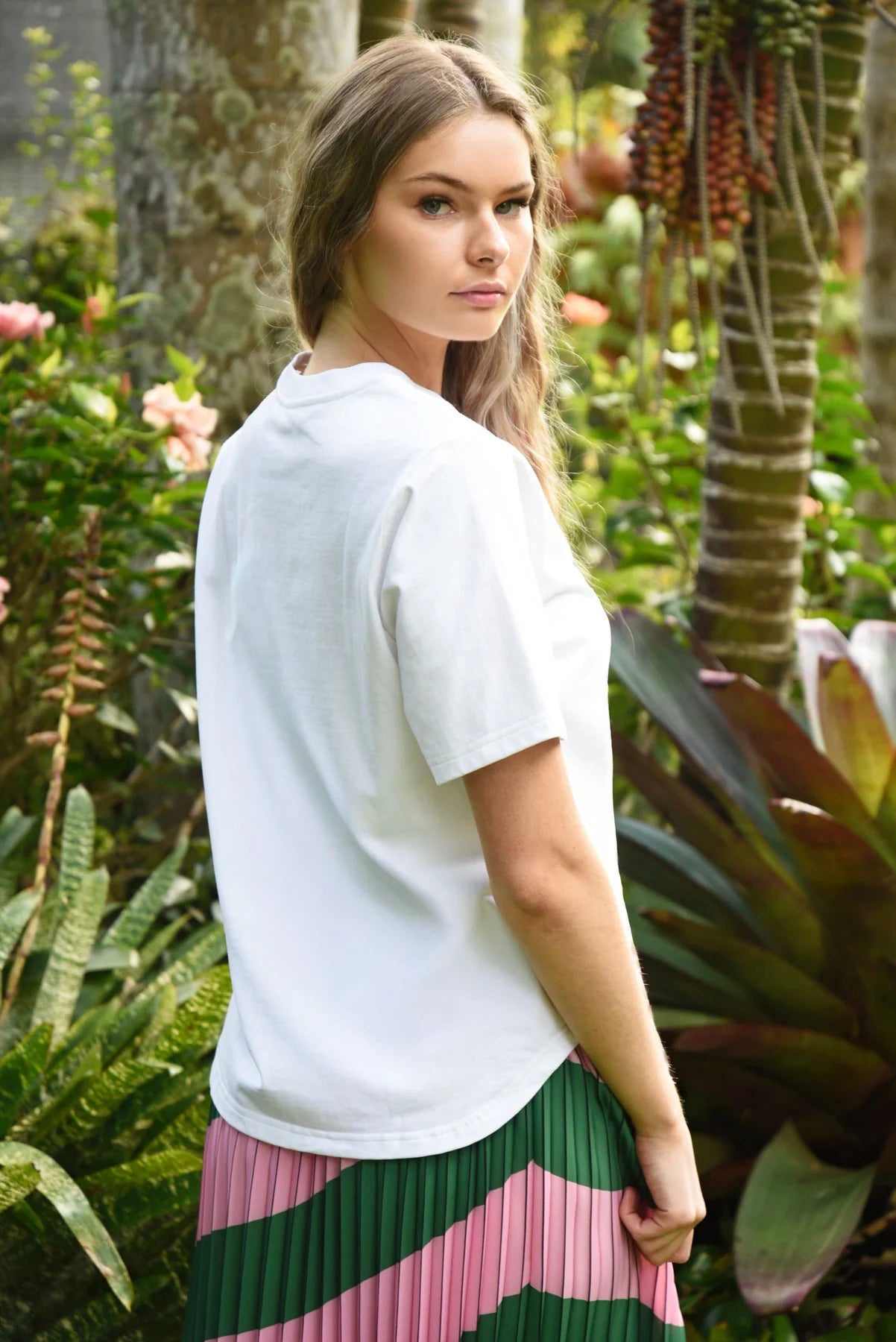 COOP BEACHY KEEN T-SHIRT - WHITE & PINK - THE VOGUE STORE