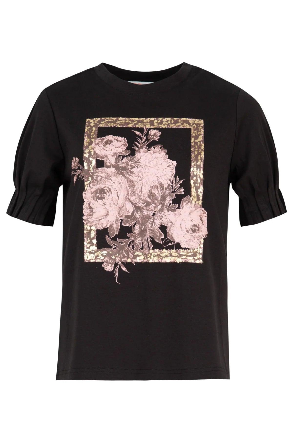 COOP FOIL & FLOURISH T-SHIRT - BLACK - THE VOGUE STORE