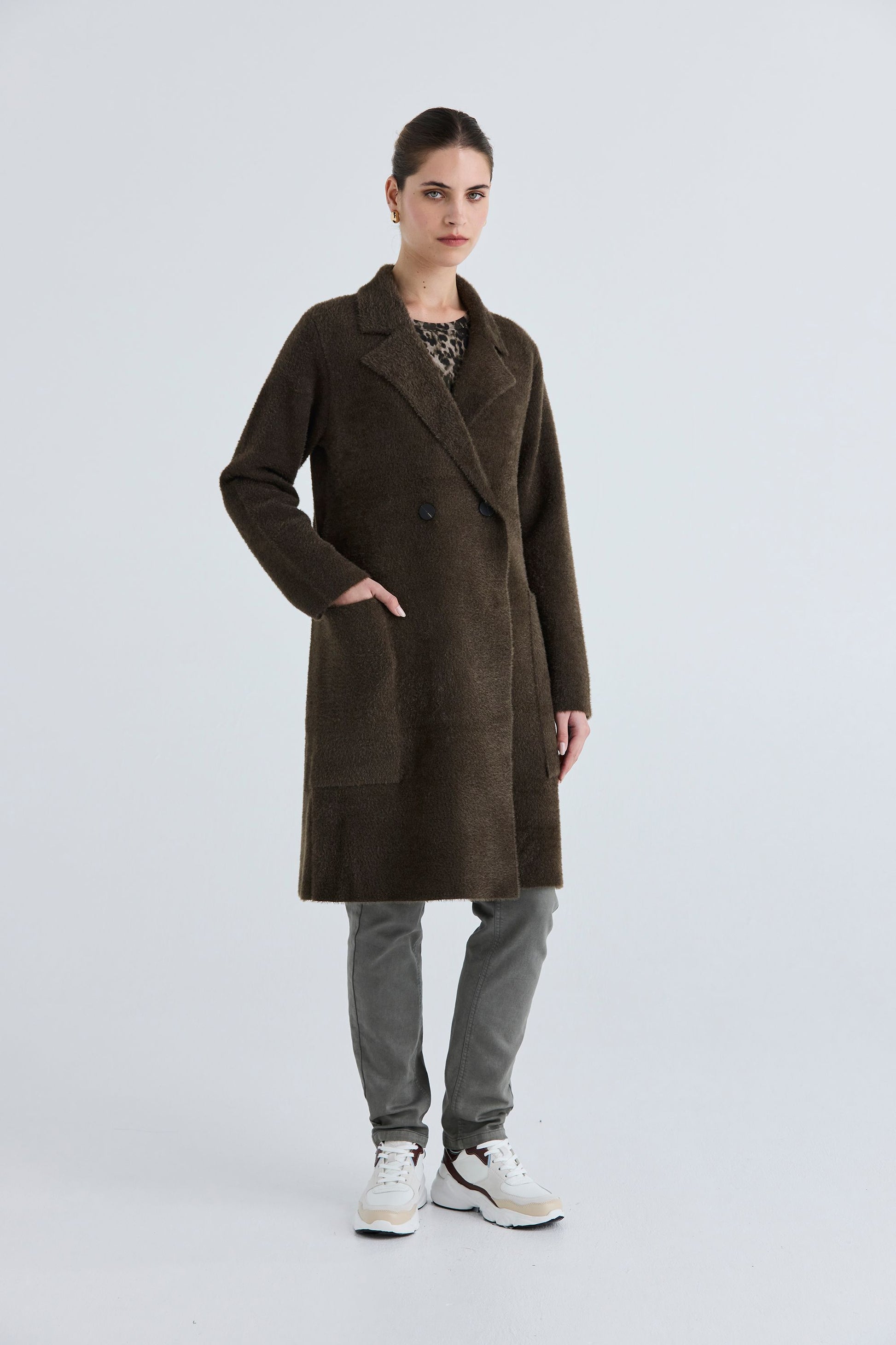LANIA RIVER COAT - MILITARY - THE VOGUE STORE