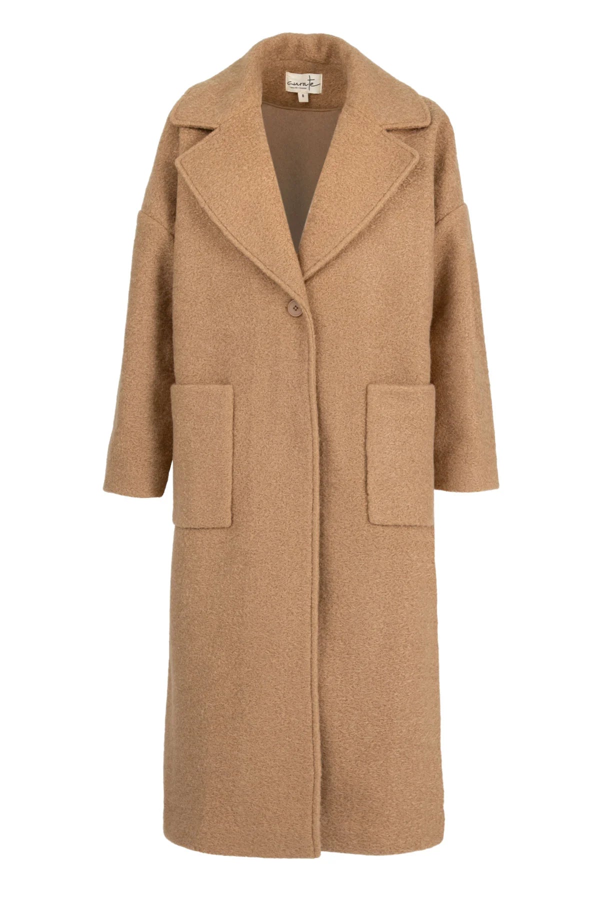 CURATE COMING UP COZY COAT - CAMEL - THE VOGUE STORE