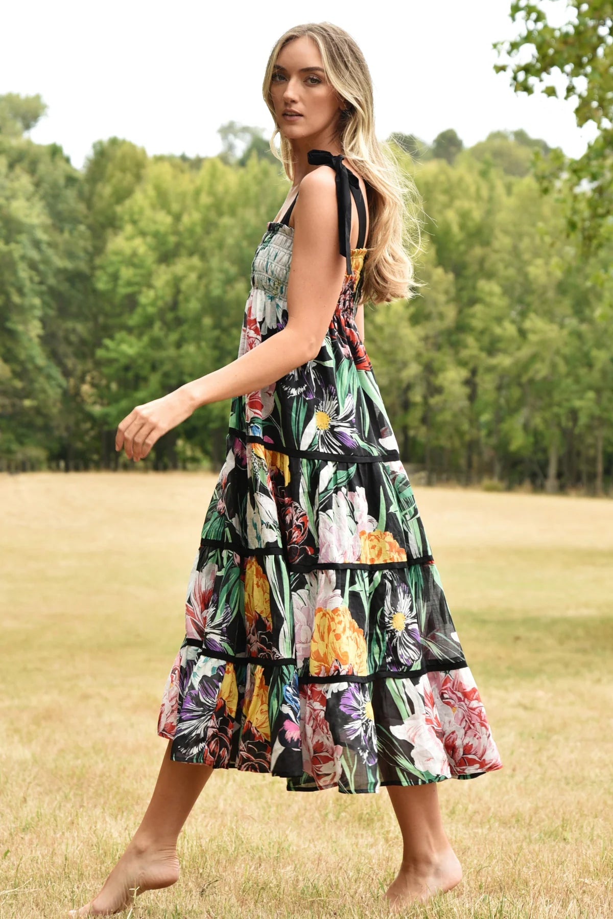 CURATE LET'S START OVER DRESS - BLACK FLORAL - THE VOGUE STORE