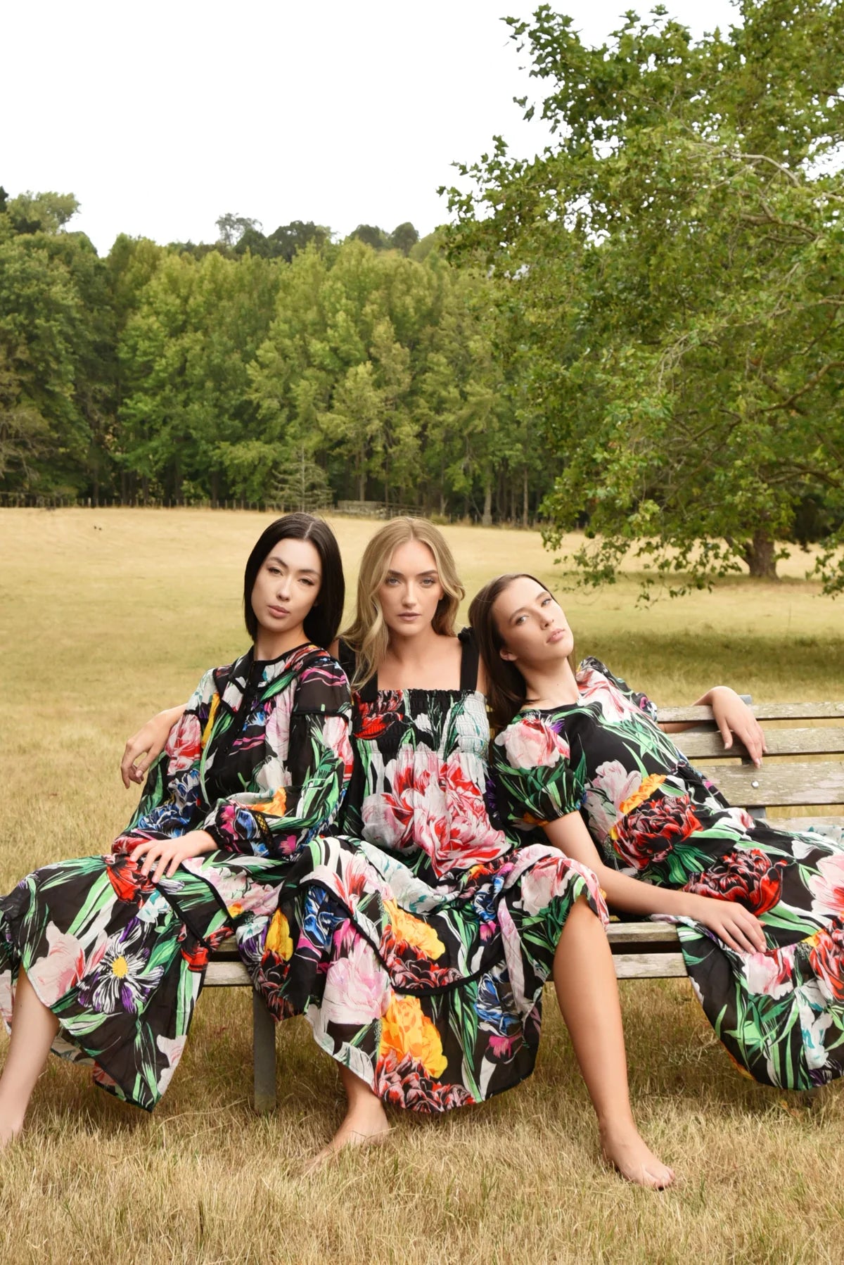 CURATE MAXIMUM VOLUME DRESS - BLACK FLORAL - THE VOGUE STORE