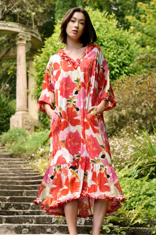 CURATE ICON STATUS DRESS - PINK FLORAL - THE VOGUE STORE