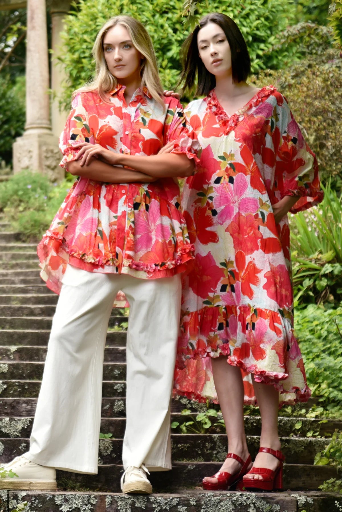 CURATE MAKE THE CUT SHIRT - PINK FLORAL - THE VOGUE STORE