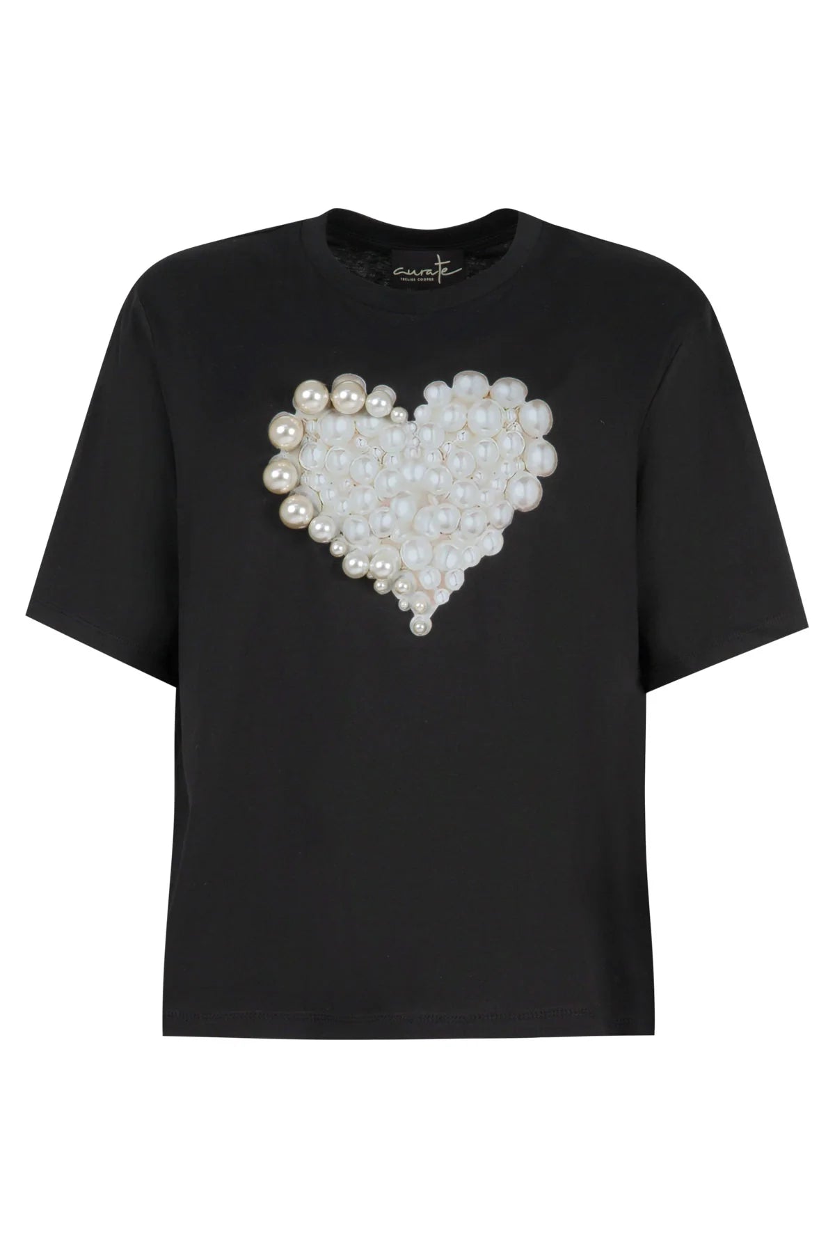 CURATE PEARL UP TEE - BLACK - THE VOGUE STORE