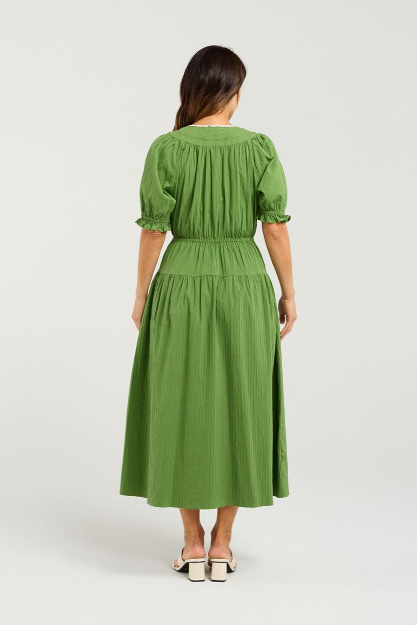 SEDUCE MATILDA DRESS - GREEN - THE VOGUE STORE