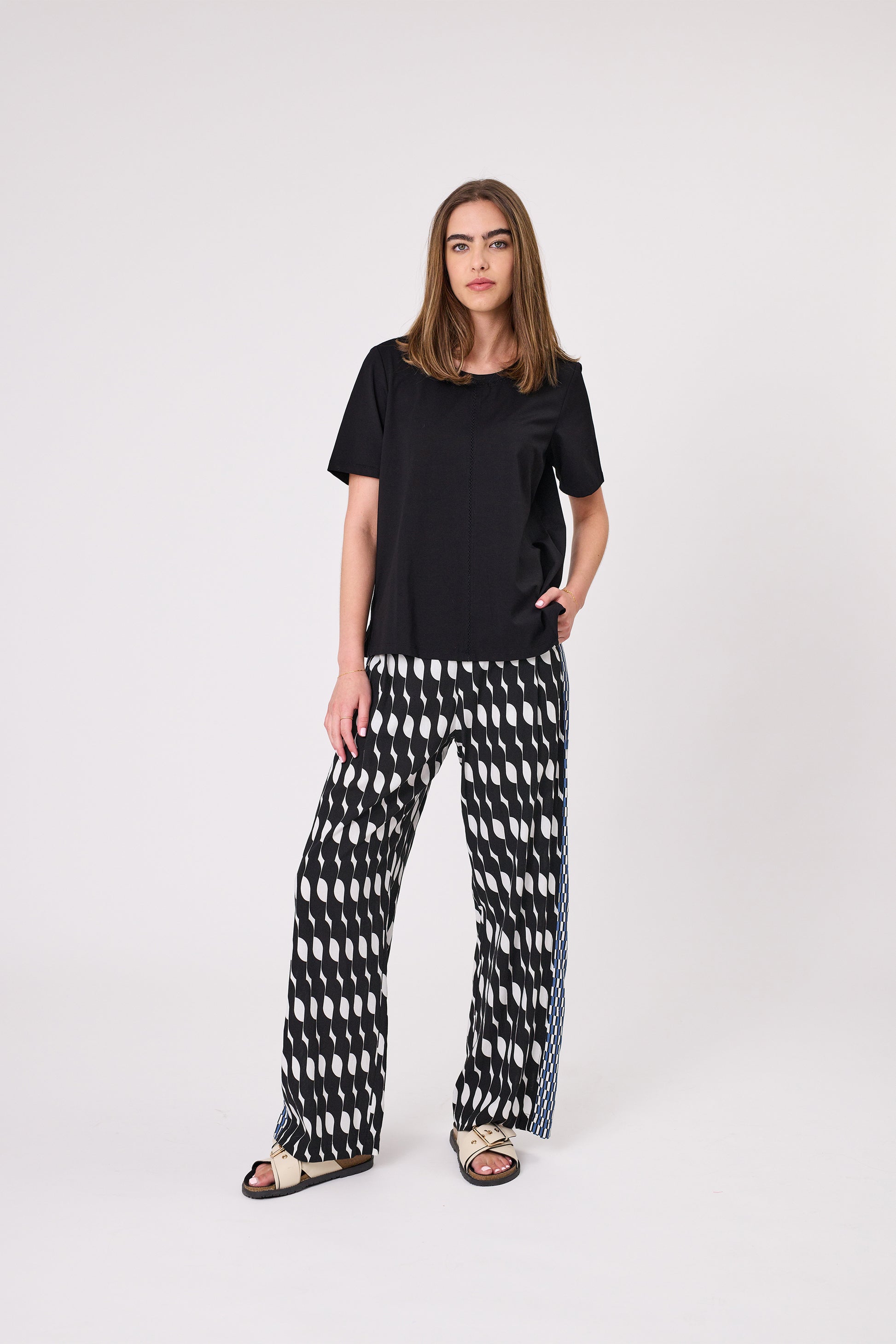 DESIGN NATION EMPIRE PANT - BLACK - THE VOGUE STORE