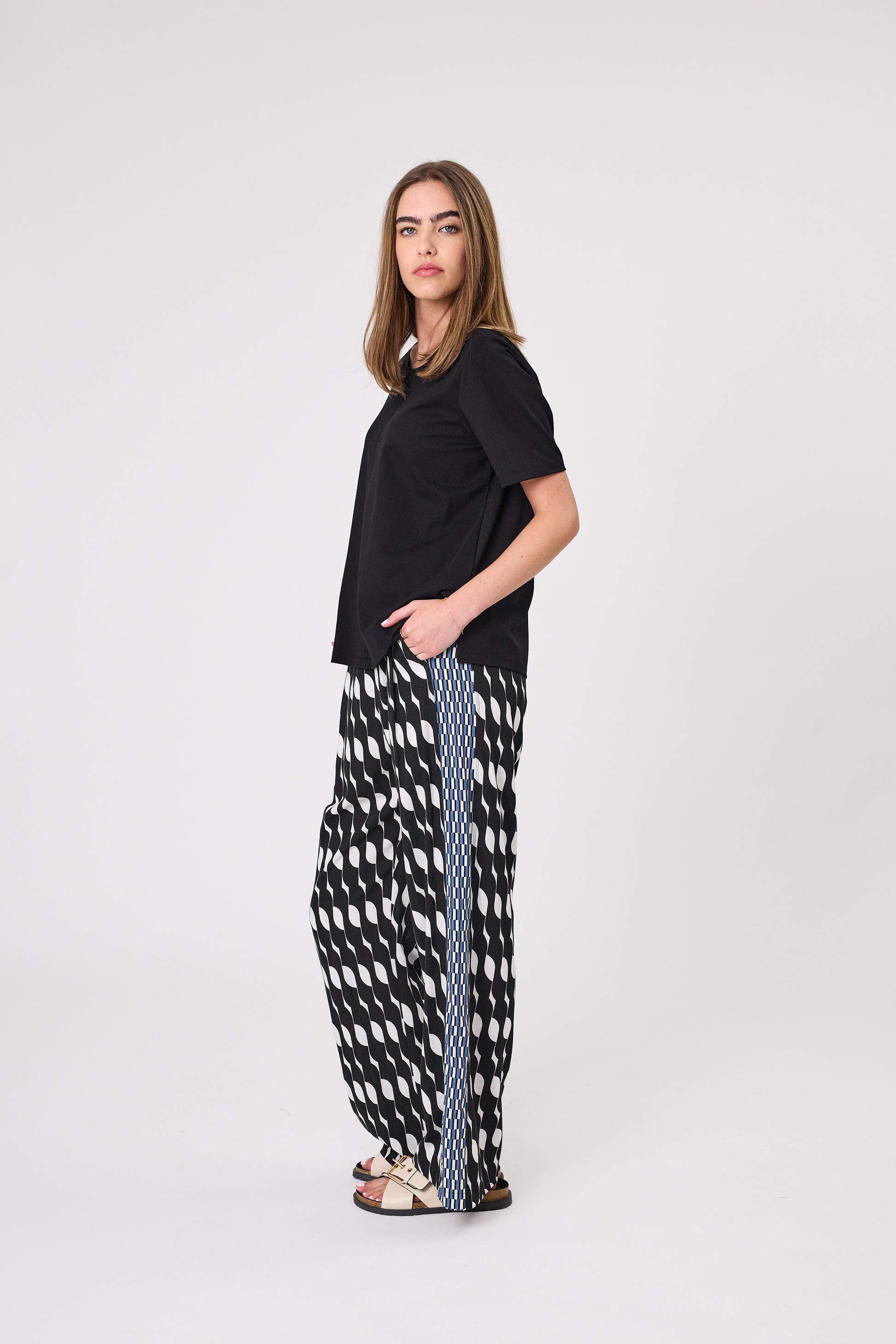DESIGN NATION EMPIRE PANT - BLACK - THE VOGUE STORE