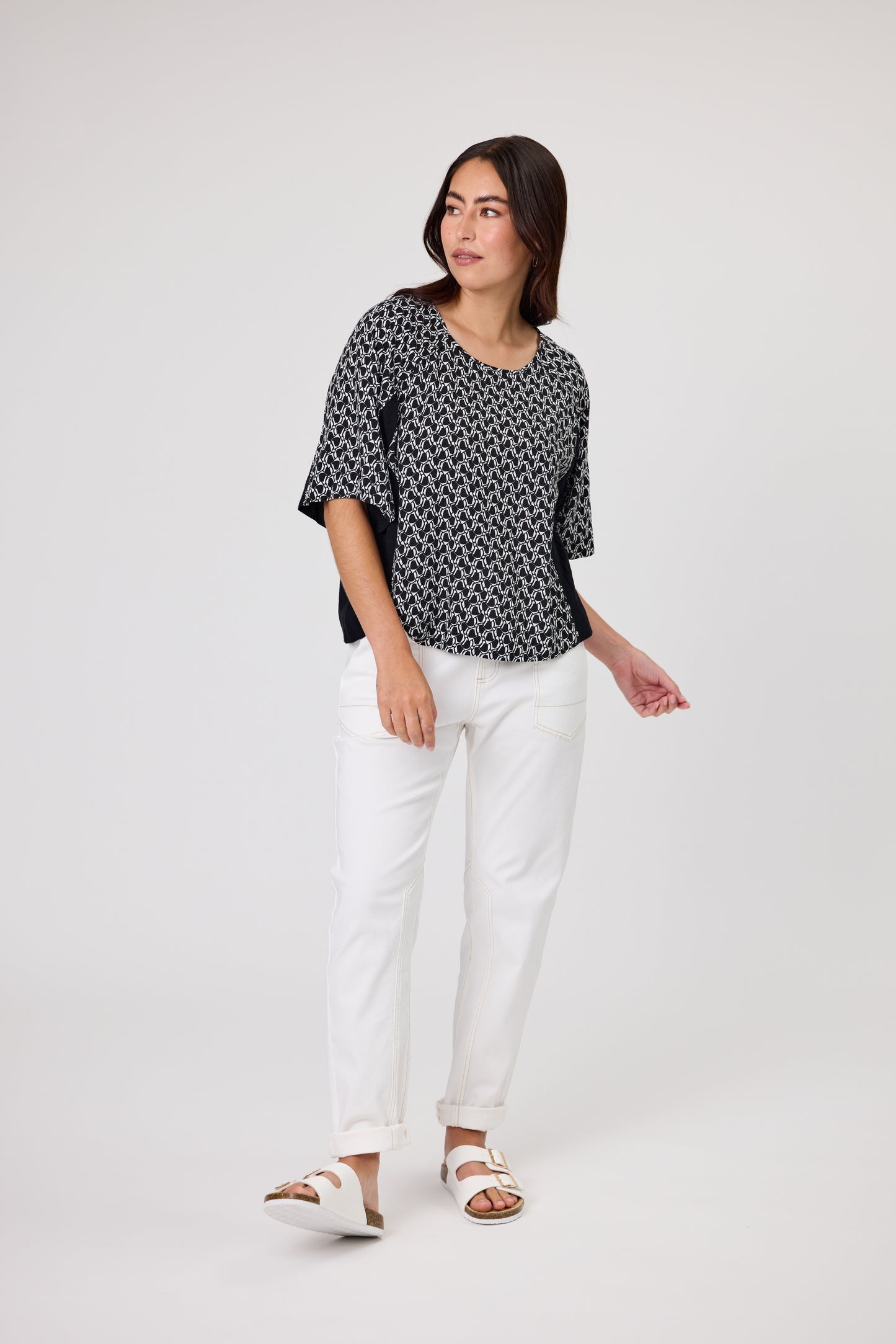 DUO IDA SHELL TOP - IDA PRINT - THE VOGUE STORE