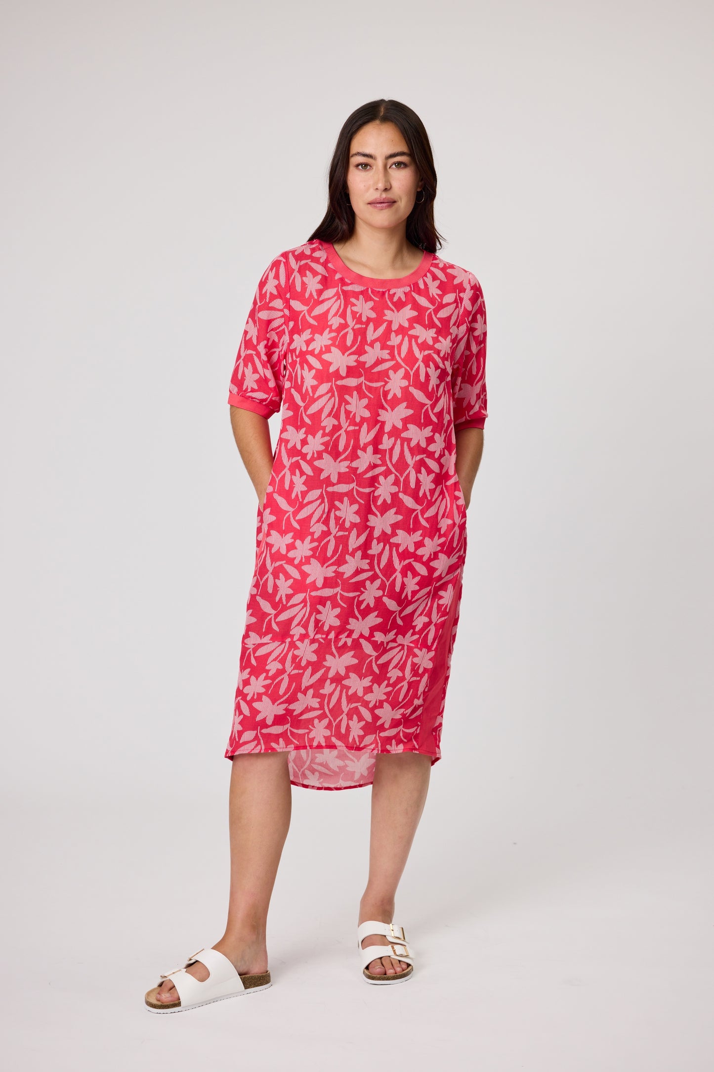 DUO FLEUR SHIFT DRESS - FLEUR PRINT - THE VOGUE STORE