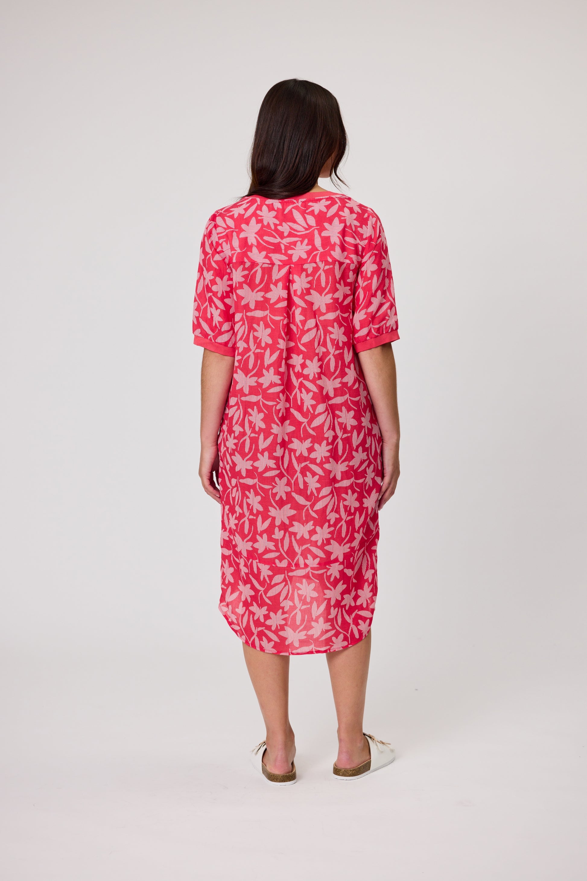 DUO FLEUR SHIFT DRESS - FLEUR PRINT - THE VOGUE STORE