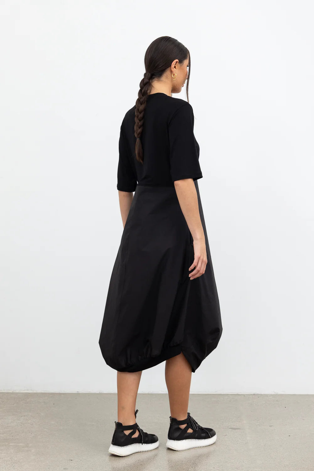 STYLE X LAB DYNAMIC DRAPE DRESS - BLACK - THE VOGUE STORE
