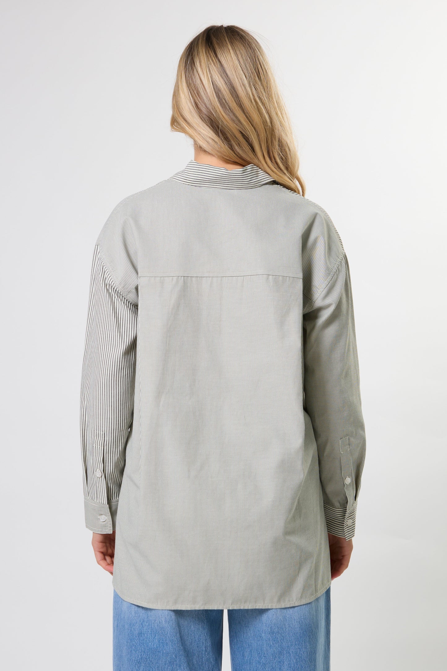 STELLA + GEMMA ESSENTIALS SHIRT - LIQUORICE STRIPE - THE VOGUE STORE