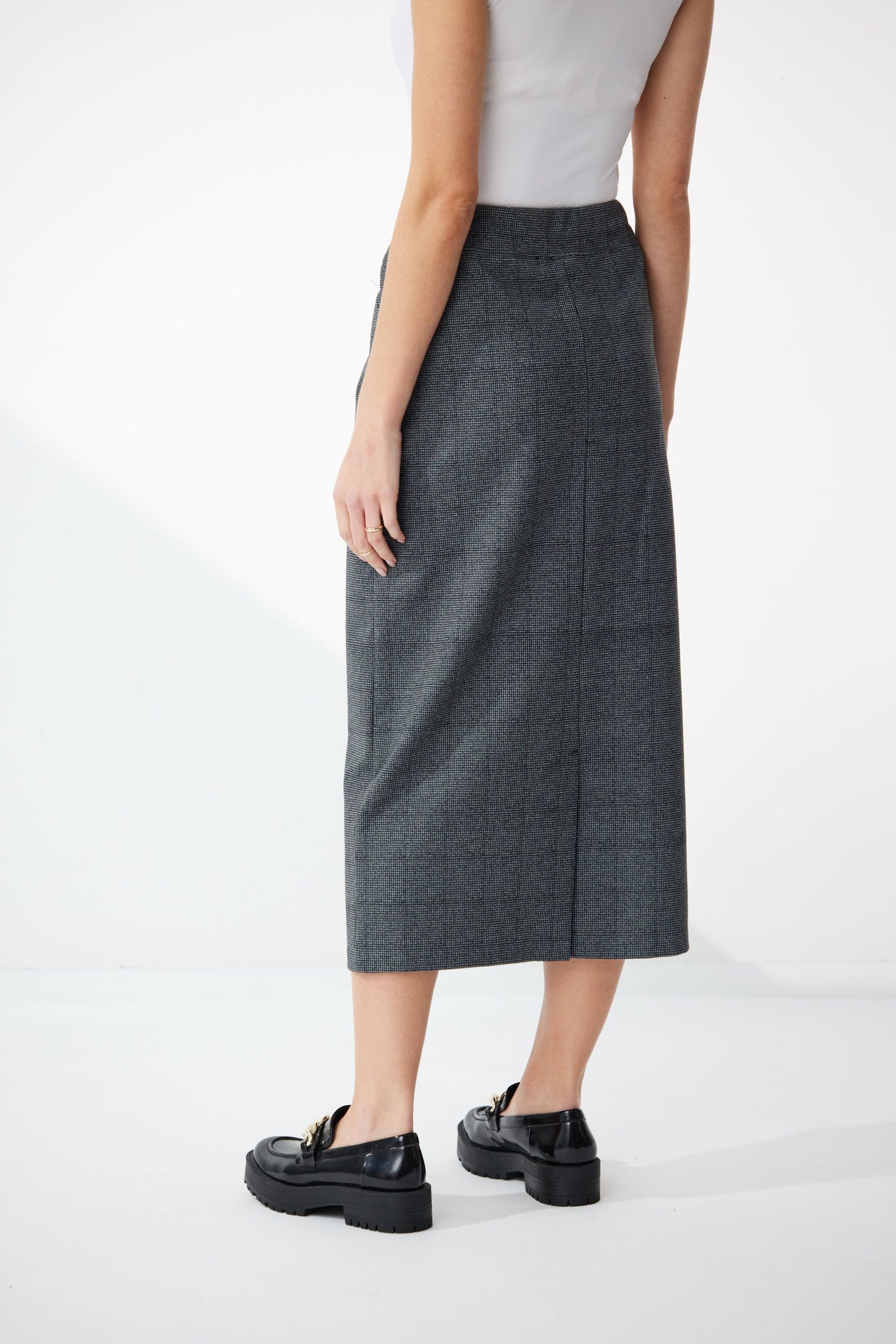 NEWPORT OWEN PONTI SKIRT - HOUNDSTOOTH - THE VOGUE STORE