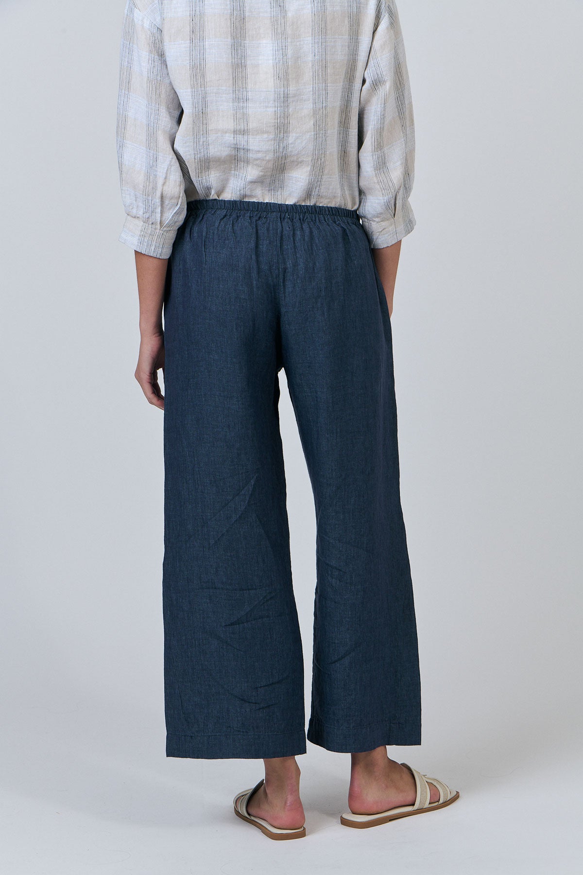 NATURALS BY O&J LINEN PANT - POSEIDON - THE VOGUE STORE