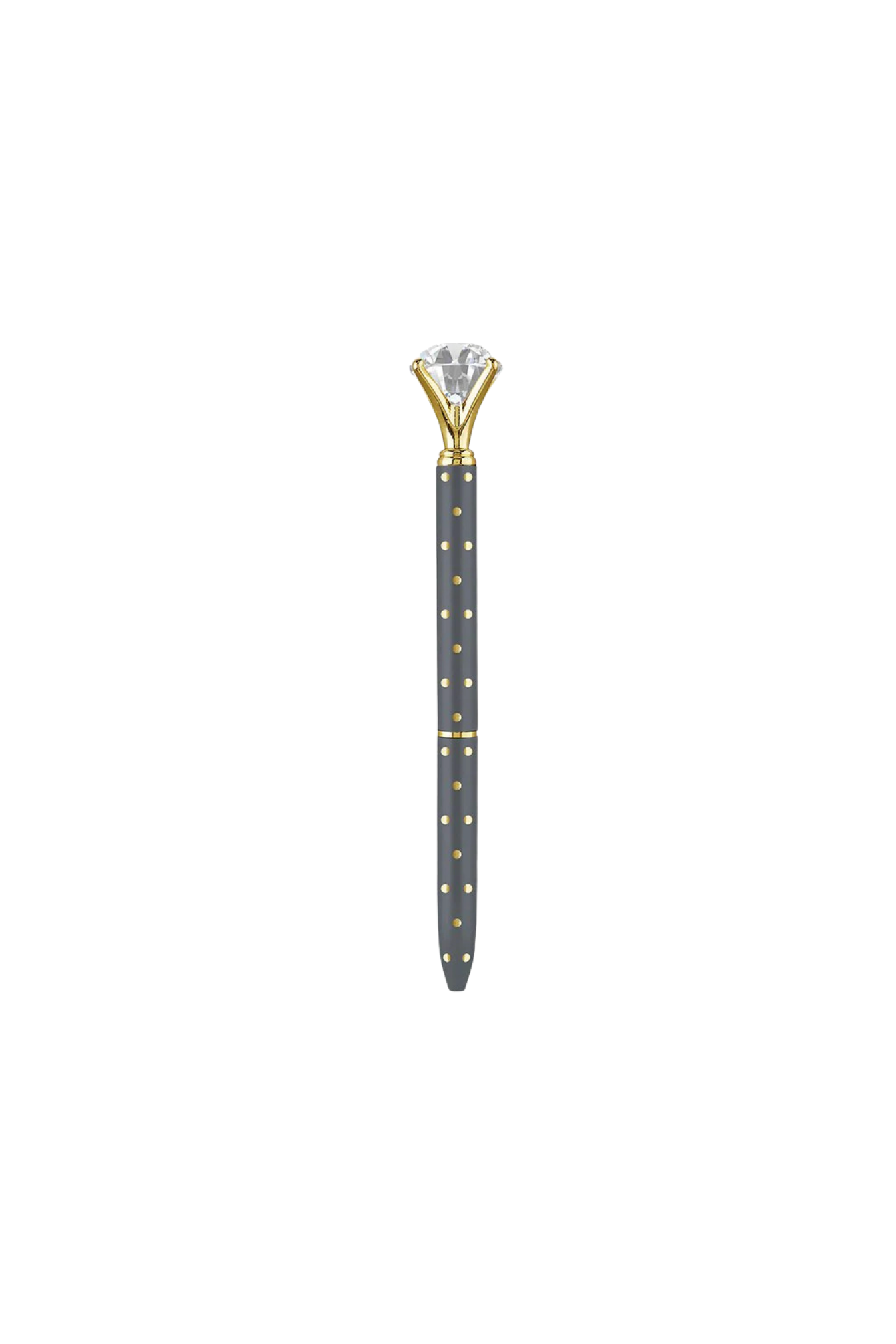 GEM PEN - GREY & GOLD POLKA DOT - THE VOGUE STORE
