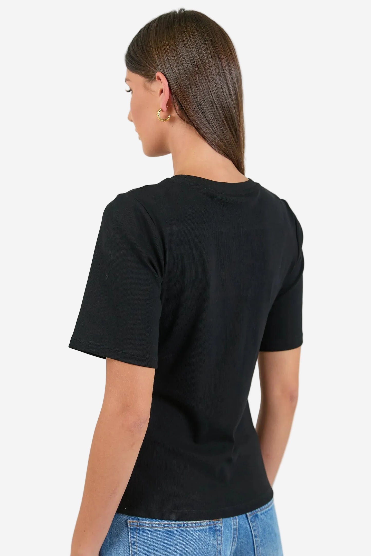 STORIES BE TOLD HELM BLACK WAIST BUCKLE SHORT SLEEVE TEE - THE VOGUE STORE