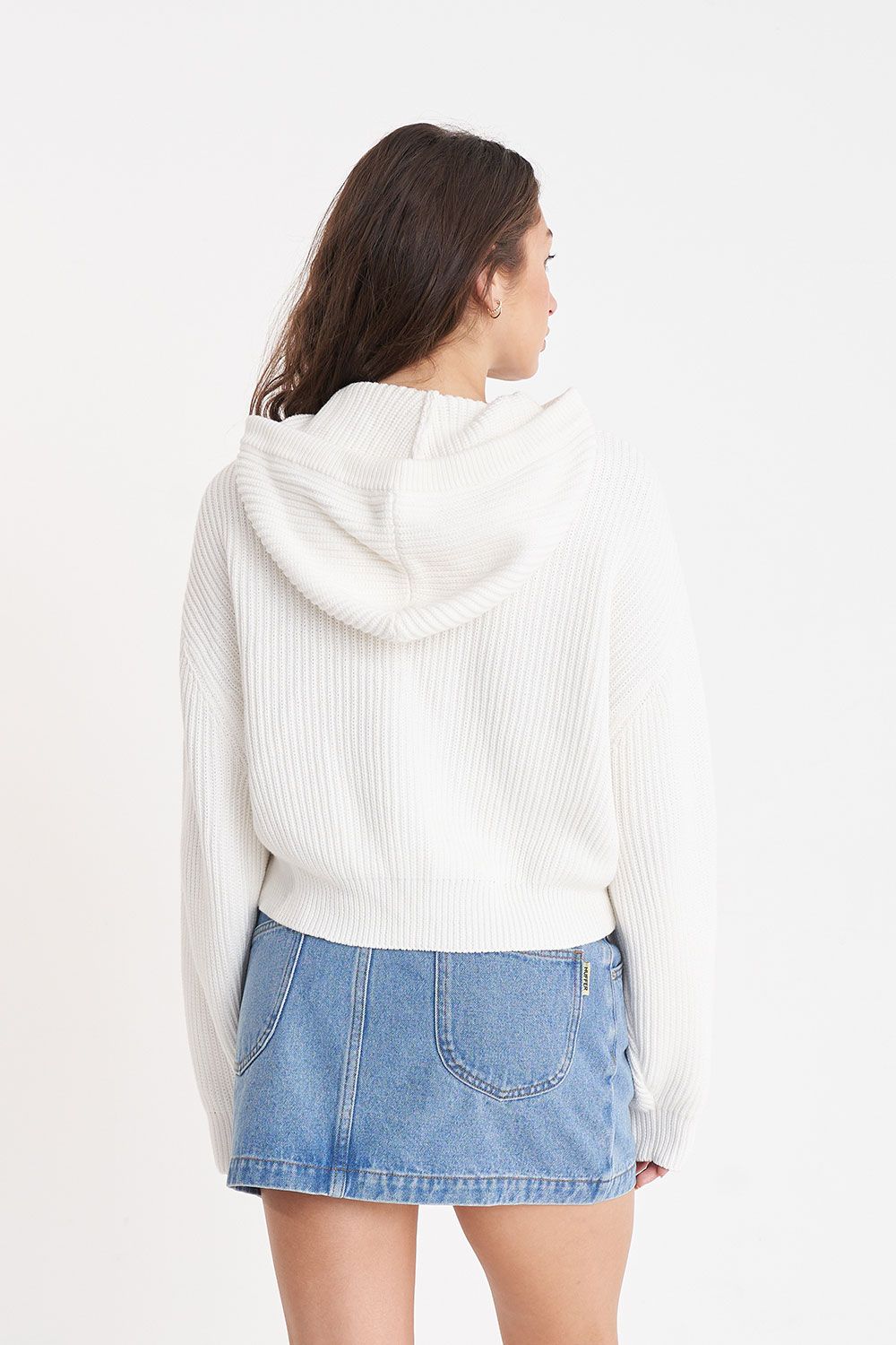 HUFFER WMNS SIGNATURE KNIT HOOD - ICE - THE VOGUE STORE