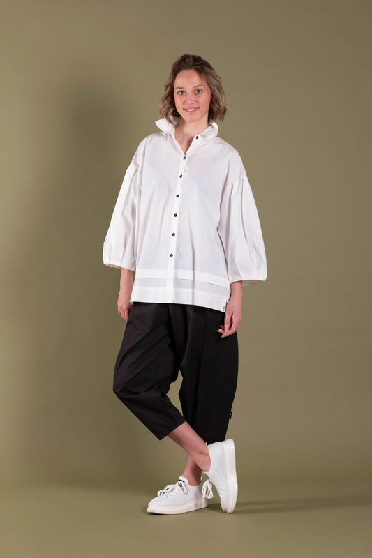 DEEANNE HOBBS FLORENTINE SHIRT - WHITE - THE VOGUE STORE