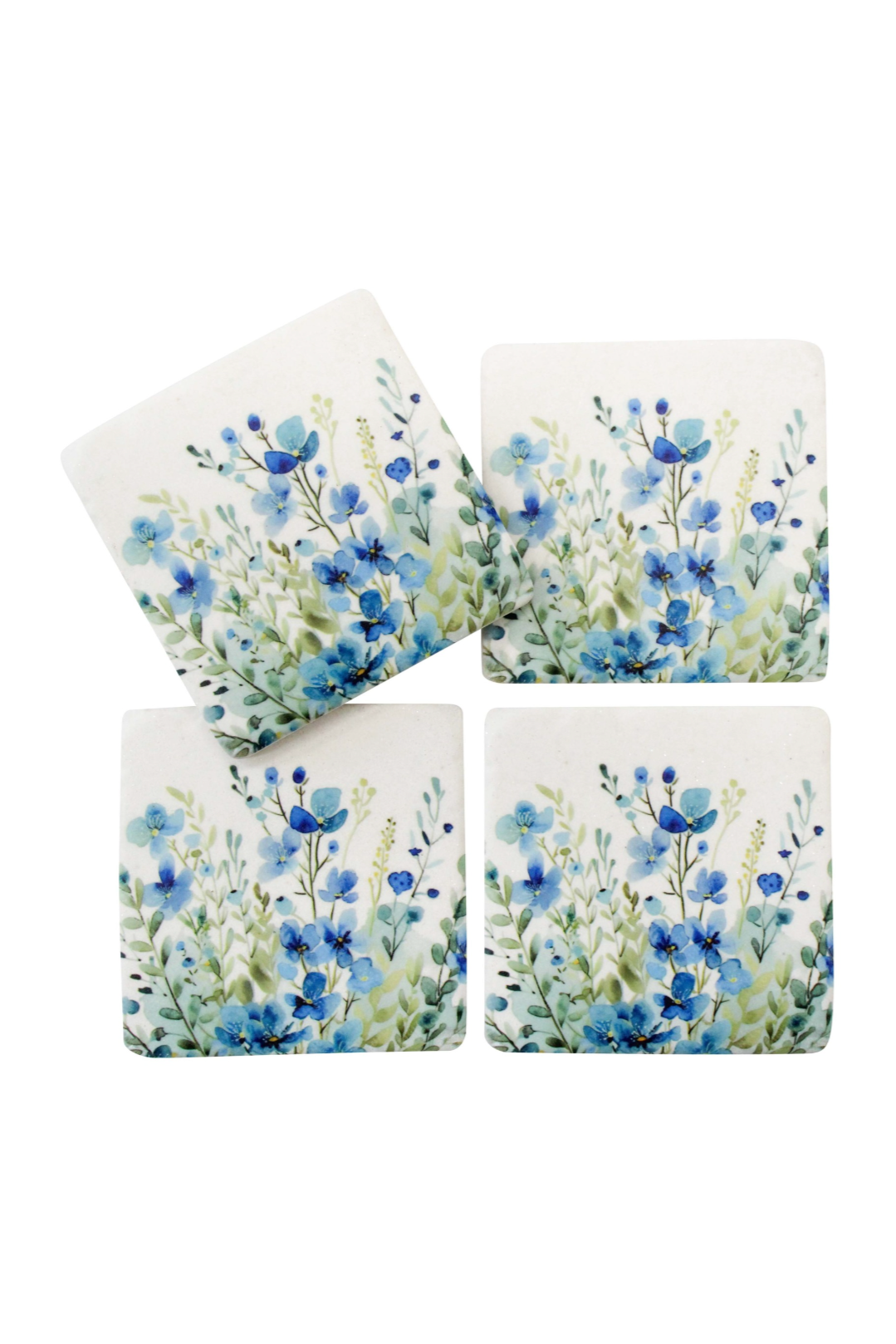 SET 4 COASTERS - WATER COLOUR GARDEN - THE VOGUE STORE