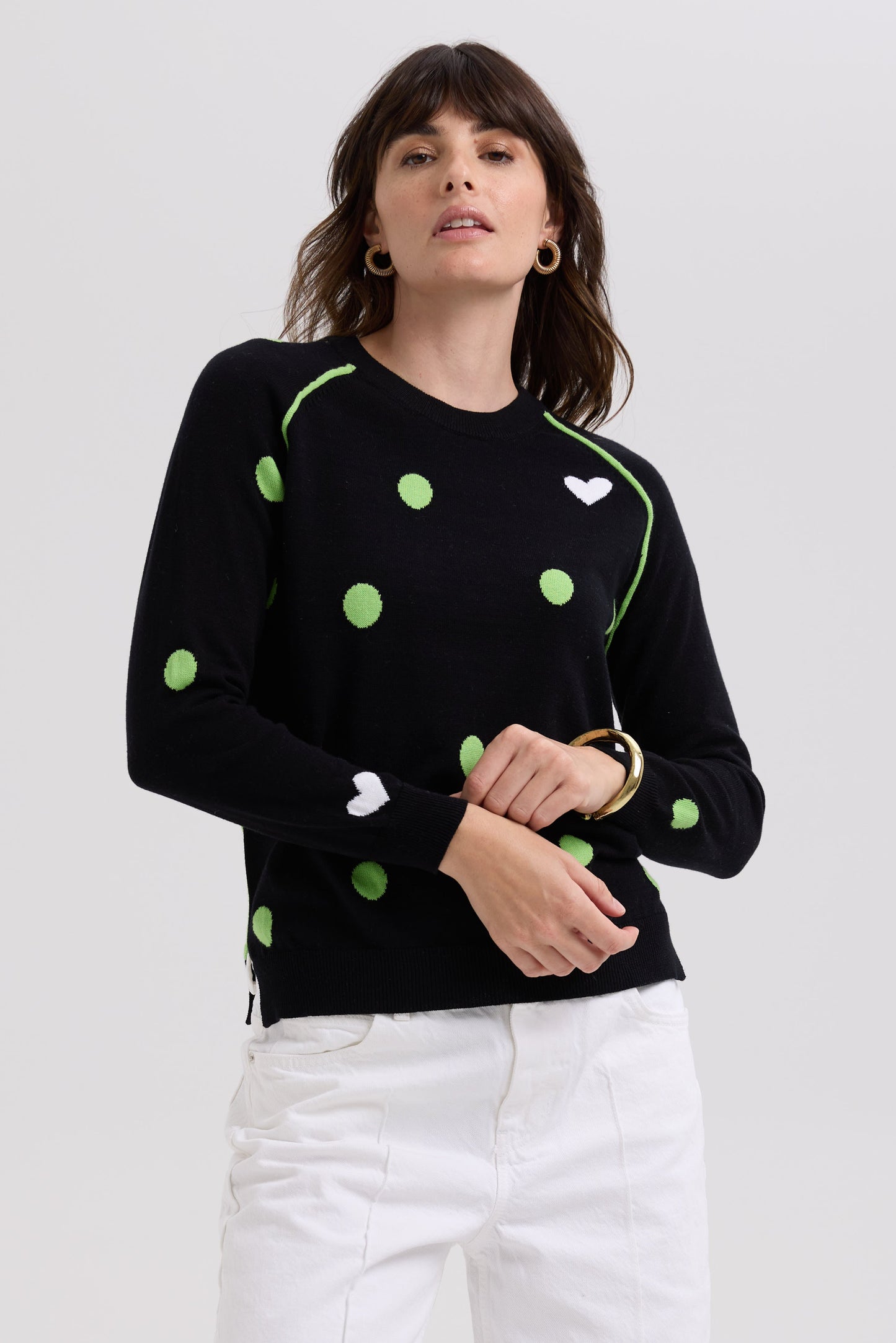 LD & CO SPOT THE LOVE JUMPER - BLACK - THE VOGUE STORE