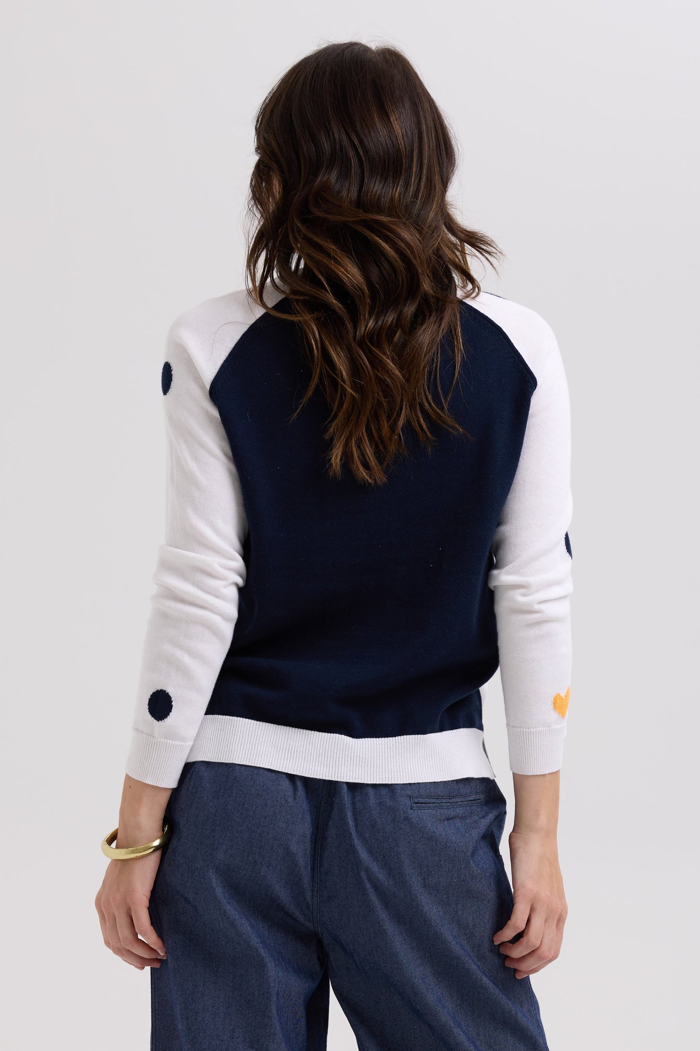 LD & CO SPOT THE LOVE JUMPER - WHITE - THE VOGUE STORE