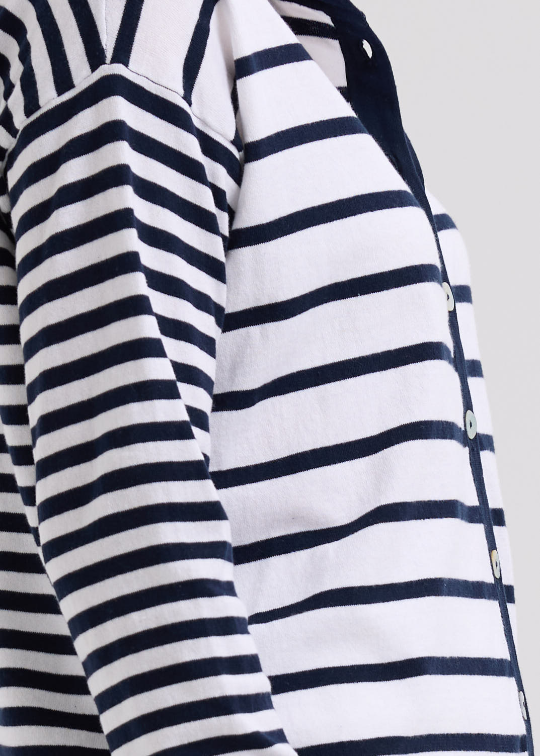 LD & CO MULTI STRIPE HOODIE - MARINE - THE VOGUE STORE