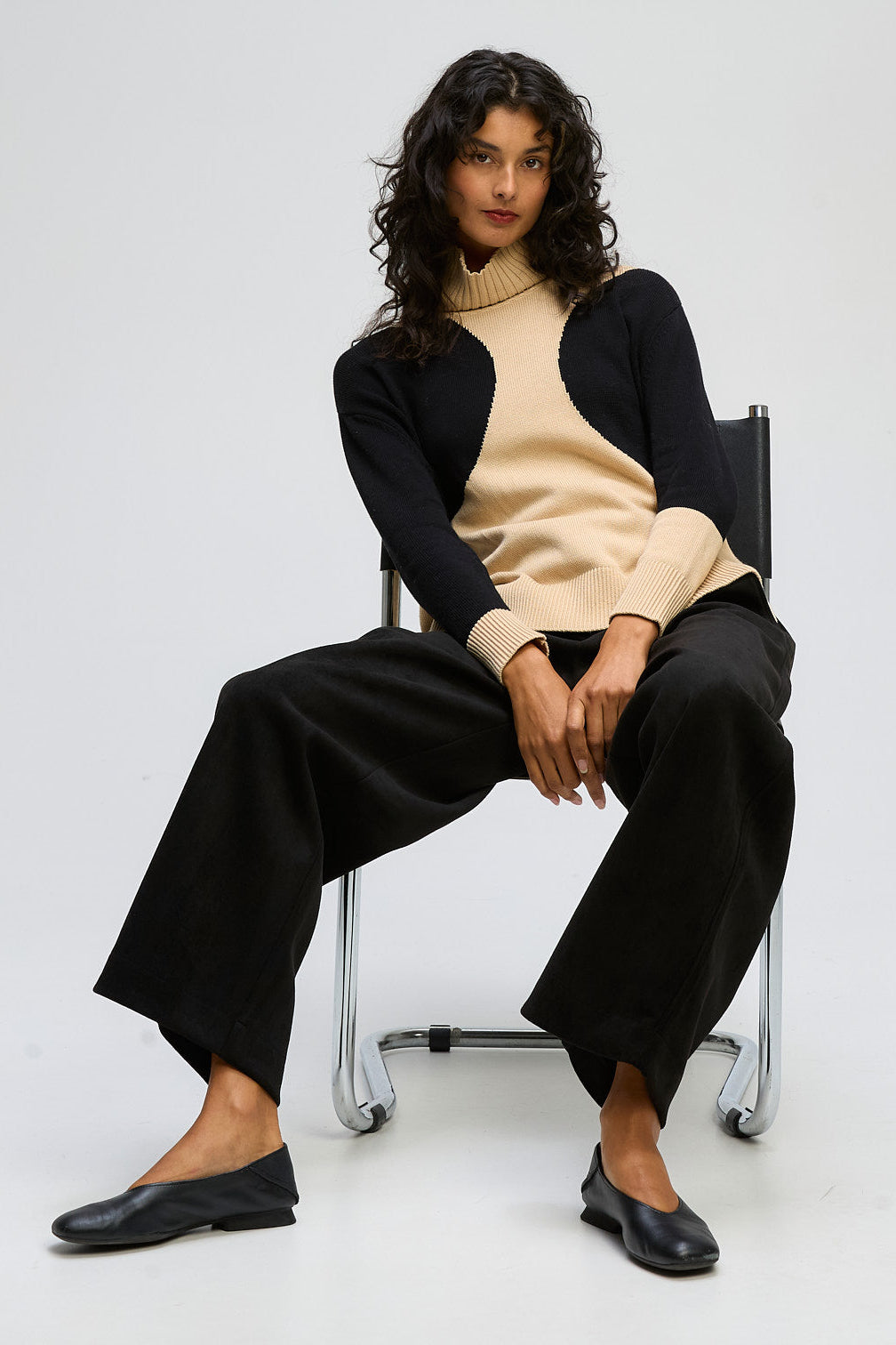 LD & CO SPOT ON ROLL NECK - TAUPE - THE VOGUE STORE