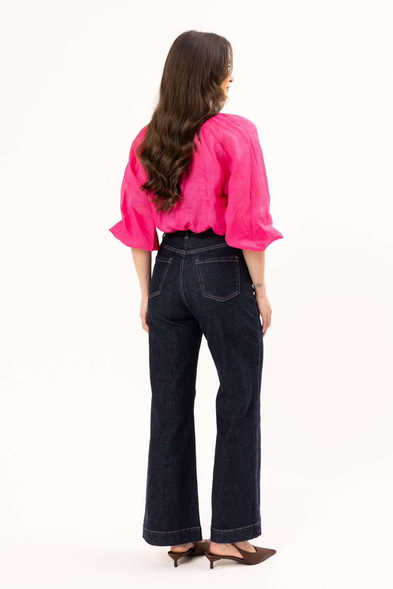 LEILA + LUCA JADE TOP - HOT PINK - THE VOGUE STORE