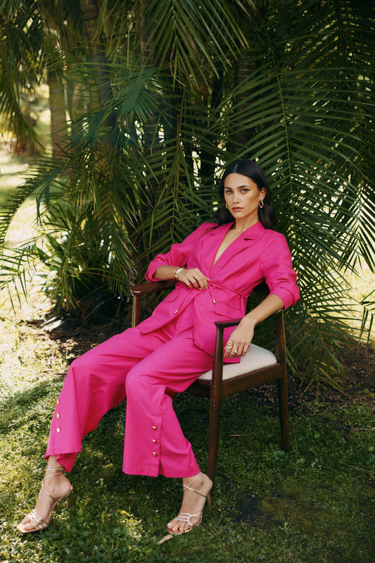 LOOBIES STORY WILLA BLAZER - FUCHSIA - THE VOGUE STORE