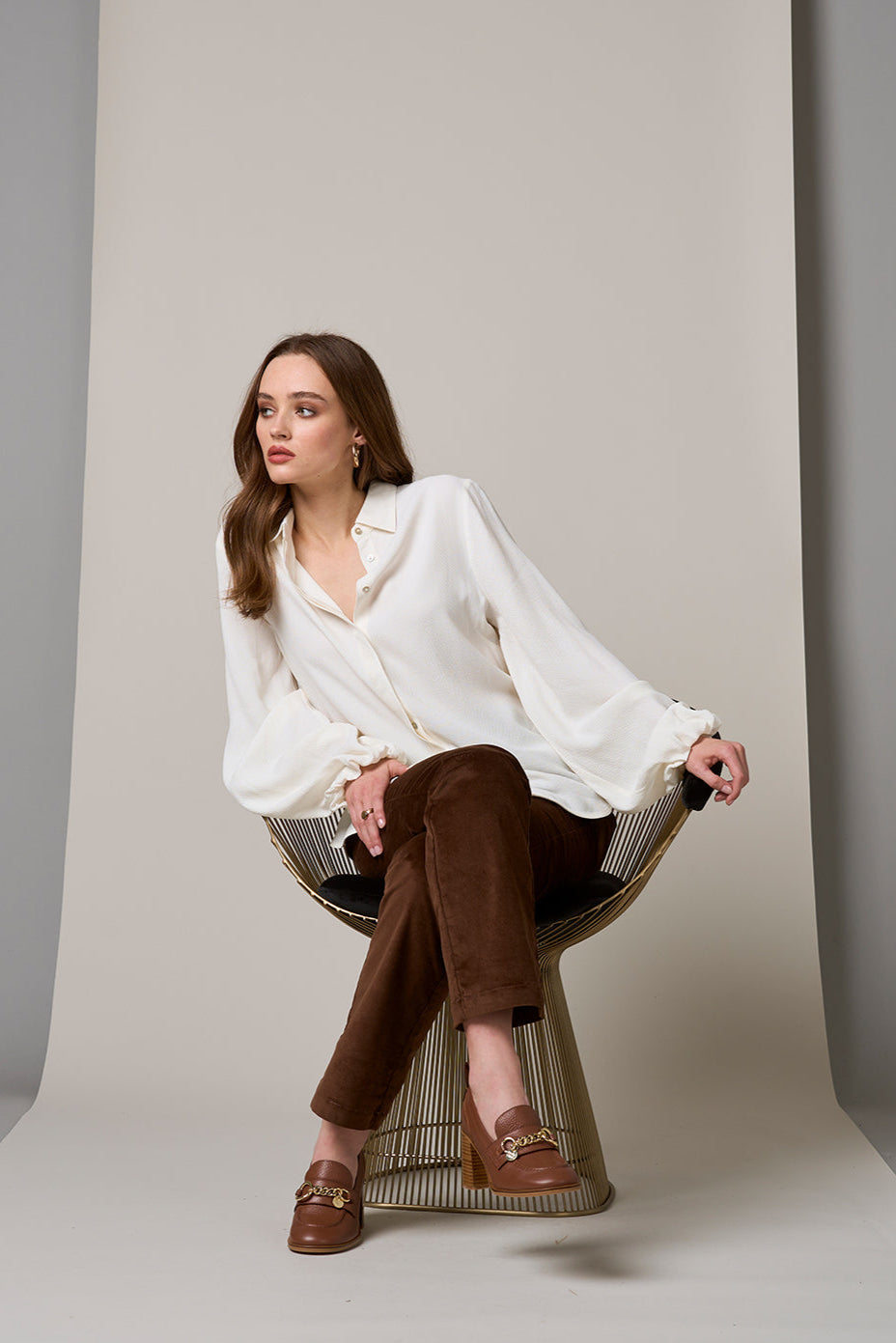 LOOBIES STORY GEORGIE SHIRT - SILK WHITE - THE VOGUE STORE