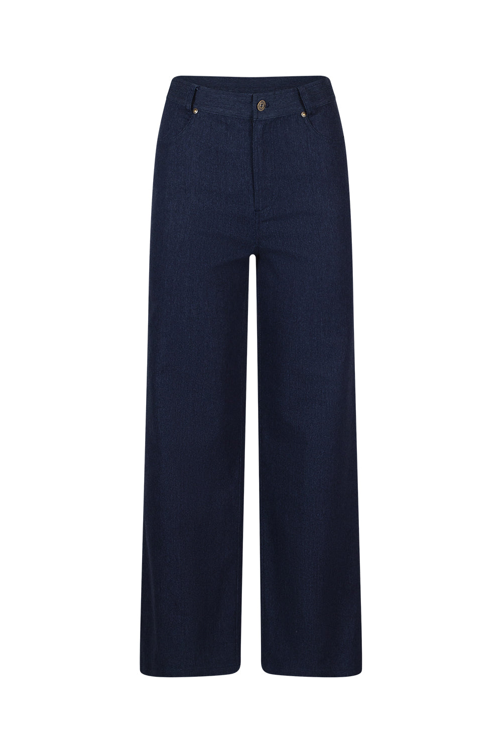 LOOBIES STORY SUTTON PANT - MID WASH DENIM - THE VOGUE STORE