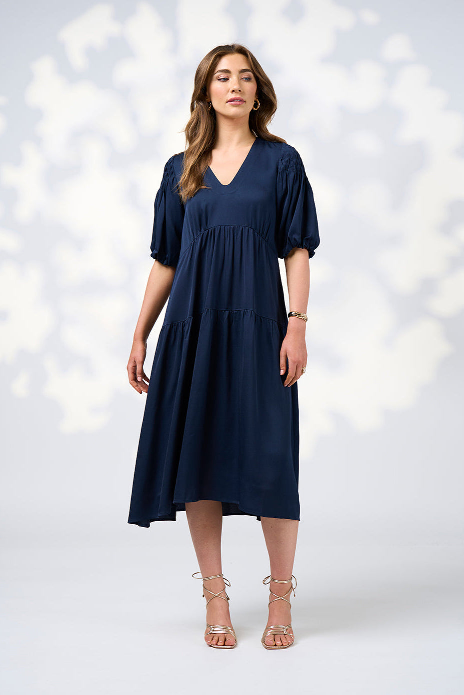 LOOBIES STORY JADA MIDI DRESS - INDIGO - THE VOGUE STORE