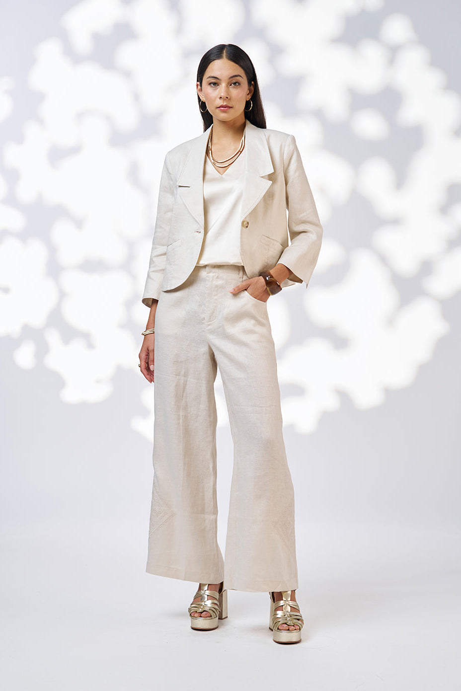 LOOBIES STORY LIA PANT - ECRU - THE VOGUE STORE