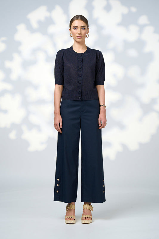 LOOBIES STORY MICA CARDI - INDIGO - THE VOGUE STORE